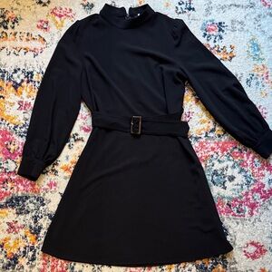 Banana Republic Factory Elegant Black Long Sleeve Dress